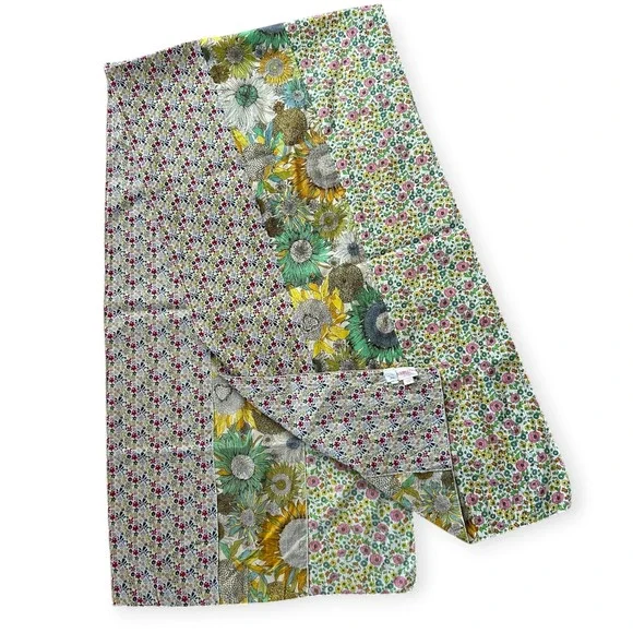 Liberty of London x Target Cotton Patchwork Floral Sunflower Scarf Multicolor - Picture 1 of 3